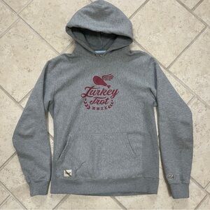 Tracksmith RARE Gray Trackhouse Hoodie with Turkey Trot Print